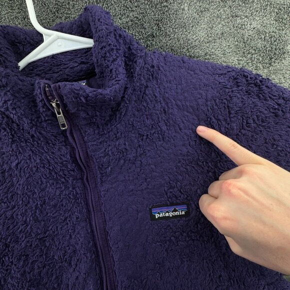 Patagonia Women Jacket Sherpa Fleece Purple Small Full Zip Soft W/ Pockets Lined - Picture 14 of 16